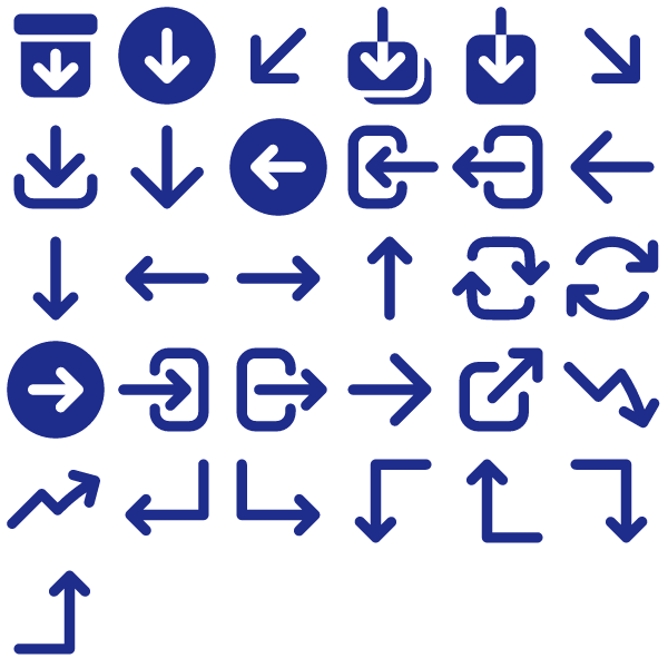 Heroicons 16 Solid Navigation & Arrows Pack Vol. 1