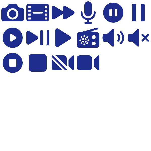 Heroicons 20 Solid Media & Player Pack