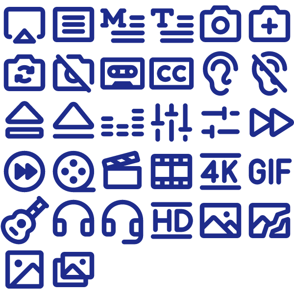 Phosphor Bold Media & Player Pack Vol. 1