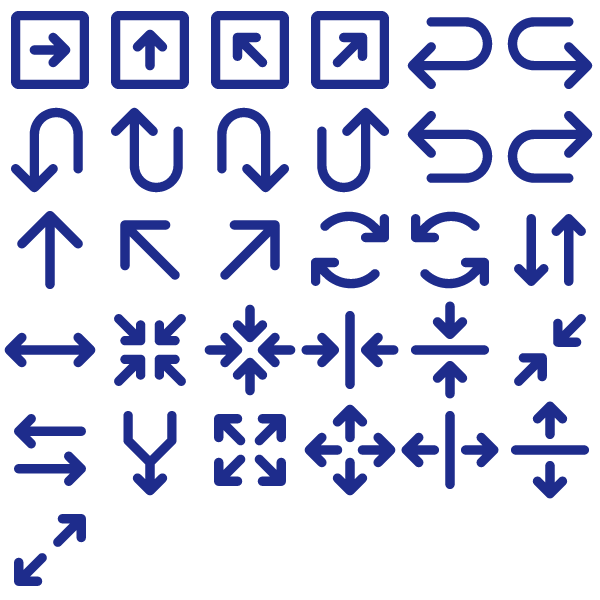 Phosphor Bold Navigation & Arrows Pack Vol. 3