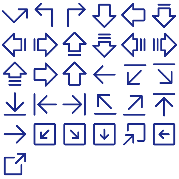 Phosphor Regular Navigation & Arrows Pack Vol. 2