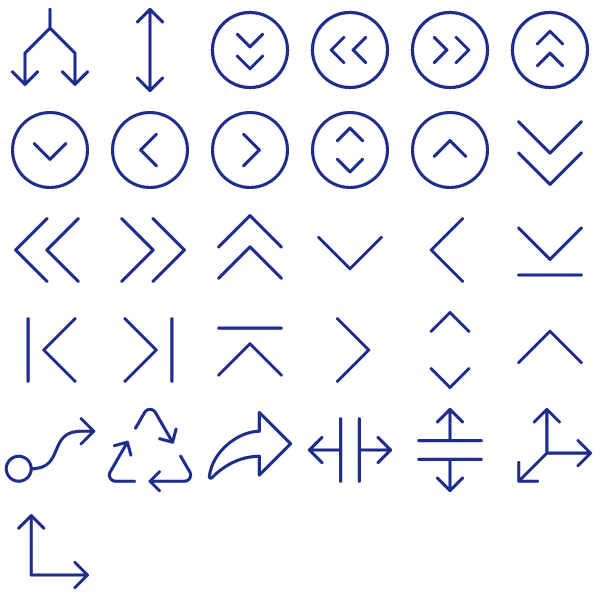 Phosphor Thin Navigation & Arrows Pack Vol. 4