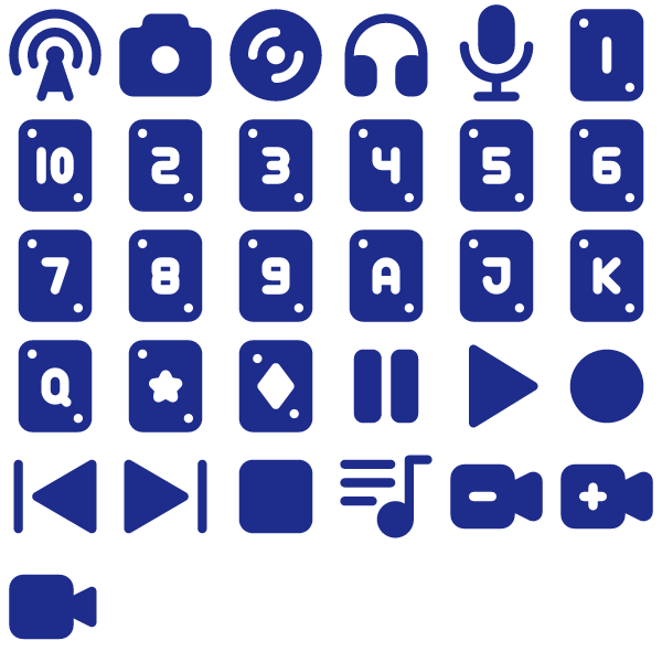 Tabler Filled Media & Player Pack