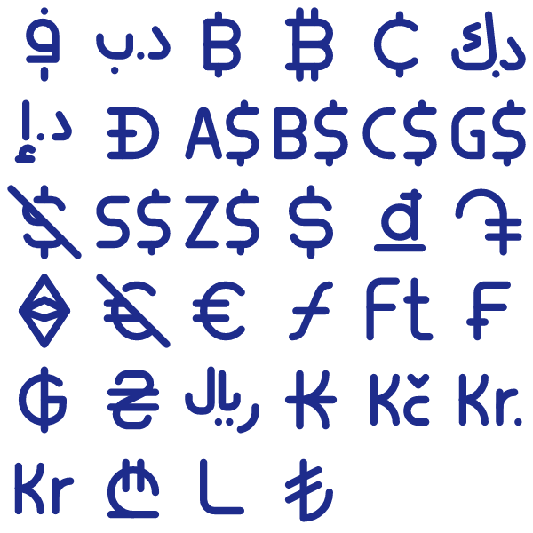 Tabler Outline Currency Pack Vol. 1