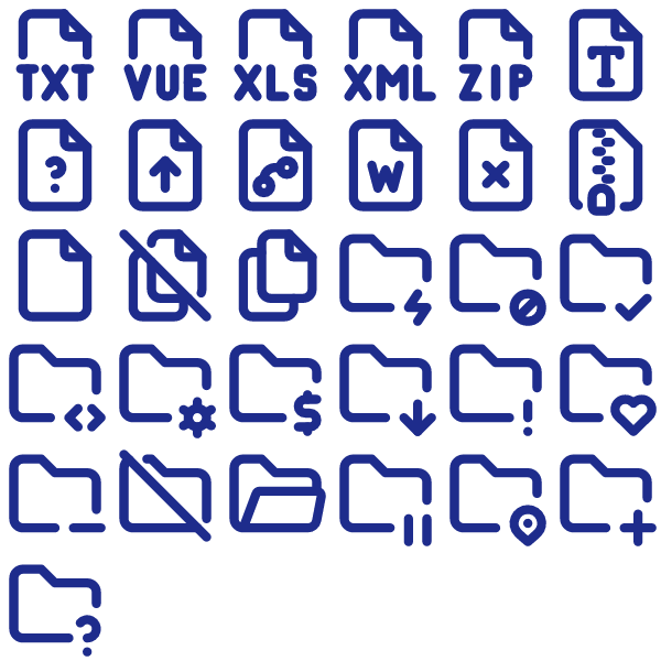 Tabler Outline Files & Folders Pack Vol. 5