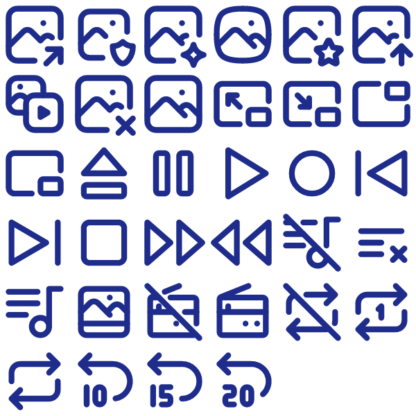 Tabler Outline Media & Player Pack Vol. 5