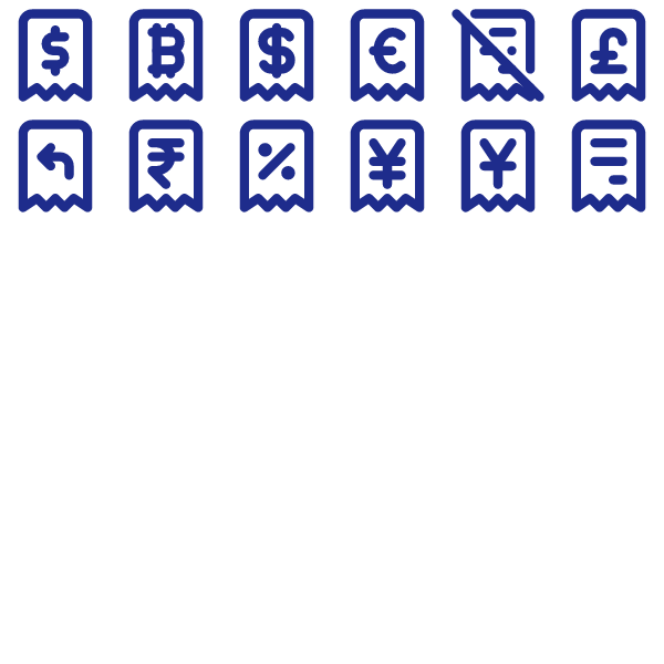 Tabler Outline Receipt Pack